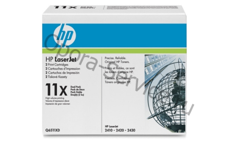 HP Двойная упаковка тонер-картриджа 11X HP-Q6511XD